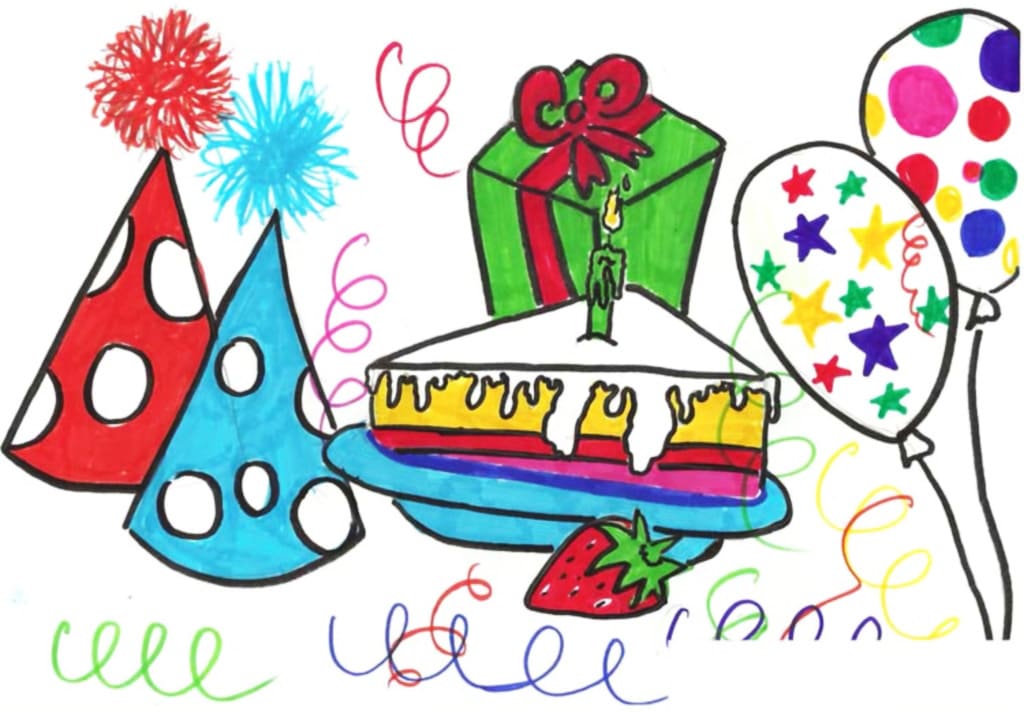 Открытки нарисованные детьми. Рисунок на тему день рождения. Детский рисунок с днем рождения. День рождения рисунок для детей. Детские рисунки к др открытка.
